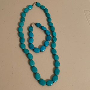 Turquoise necklace and bracelet